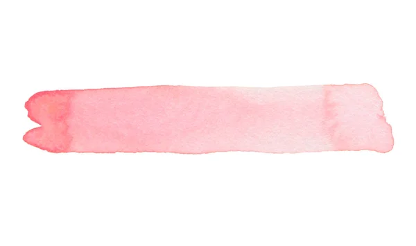 摘要水彩画和丙烯酸线条笔画 粉色设计元素 纹理纸 因白人背景而被隔离 — 图库照片