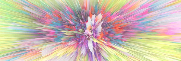 Digital Illustration Color Rainbow Splash Abstract Horizontal Background — Stock Photo, Image