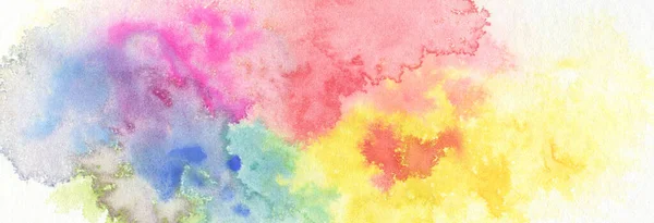 Nube Acuarela Color Abstracto Fondo Pintado Tinta Papel Textura Aislado — Foto de Stock