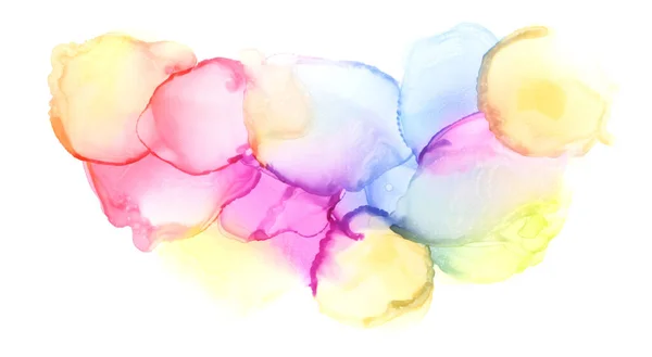 Streszczenie Bańki Plamy Akwarela Kolor Tła Malowania Papier Teksturowany — Zdjęcie stockowe