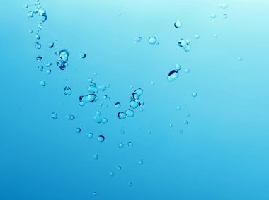 Soyut Mavi Su kabarcığı arkaplanı damlatır.