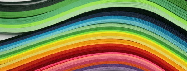 Abstract Color Rainbow Strip Paper Background Horizontal Long Posters — Stock Photo, Image