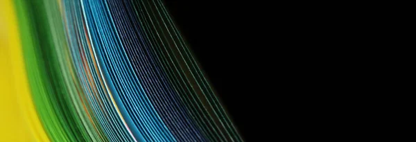 Abstract Rainbow Color Wave Strip Paper Horizontal Background — Stock Photo, Image