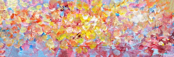 Abstraktní Tečka Stěr Tahu Akrylové Akrylové Barvy Barva Textury Horizontální — Stock fotografie