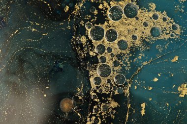 Su ve yağda akrilik rengi. Makro Soyut doku arkaplanı. 