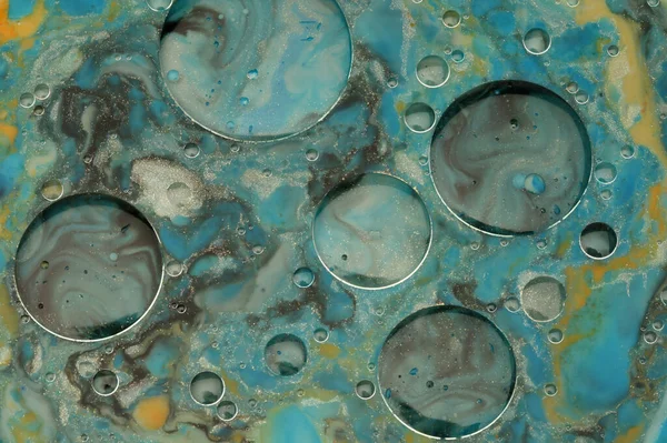 Makro Abstrakt Struktur Bakgrund Akryl Färg Vatten Och Olja — Stockfoto