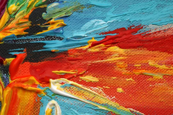 Абстрактная Акриловая Акварельная Роспись Пятнами Холст Цветовой Текстурой — стоковое фото