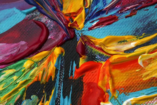 Абстрактная Акриловая Акварельная Роспись Пятнами Цветной Холст Текстуры Фона Экспрессионизм — стоковое фото