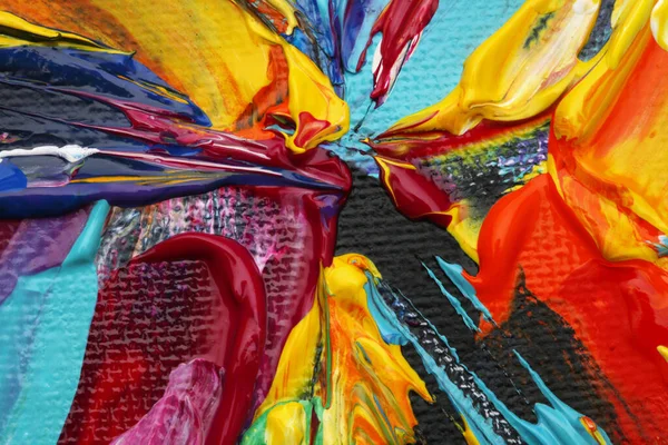 Abstraktes Acryl Und Aquarell Beschmieren Die Malerei Farbe Leinwand Textur — Stockfoto