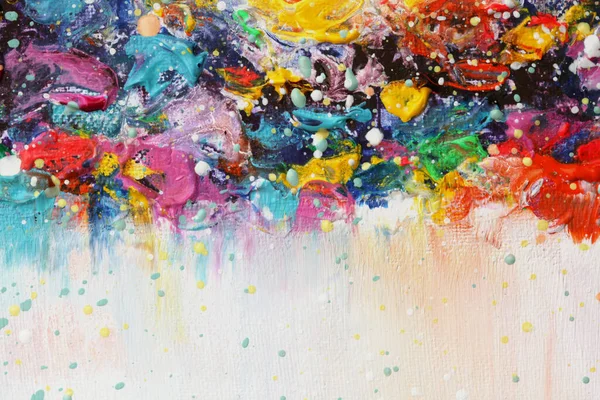 Kunst Abstracte Acryl Aquarel Smeren Vlek Schilderen Kleur Regenboog Textuur — Stockfoto