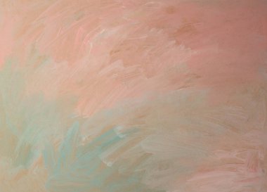 Sanat suluboya, akrilik fırça darbesi lekesi boya bezi. Soyut doku pembe, bej renkli boya arkaplanı.