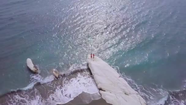 Vue Aérienne Des Loisirs Familiaux Sur Cap Pierre Blanche Kalymnos — Video