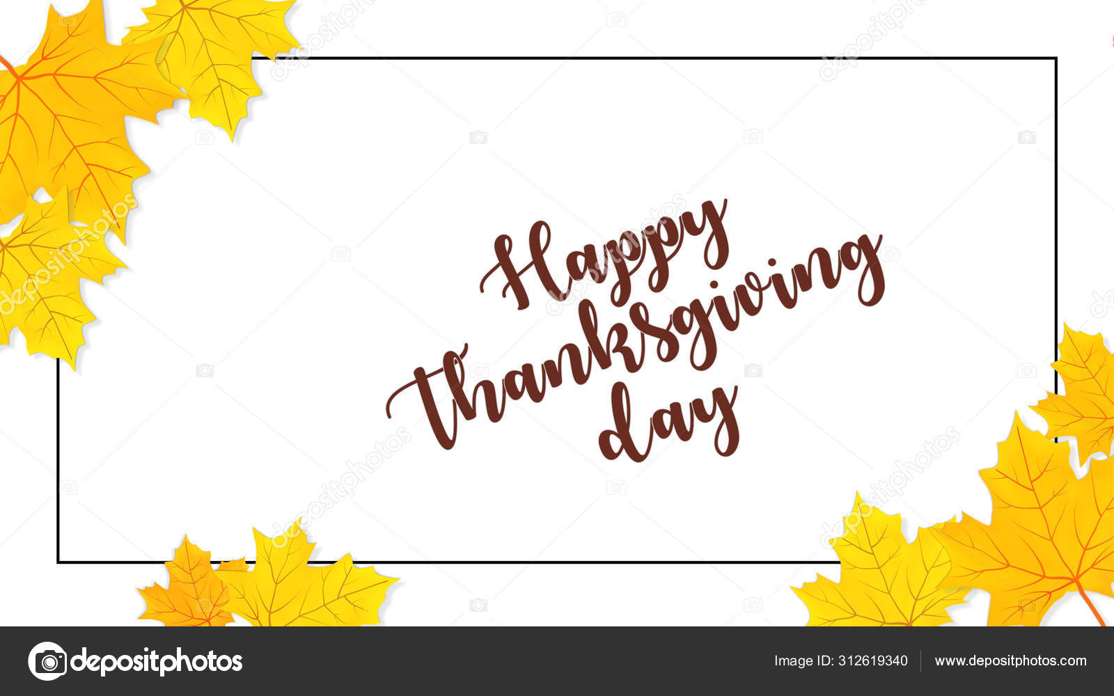 Autumn leaves and title happy Thanksgiving day alpha chanel.Thanksgiving  Concept, Family, Discount and Sale for this Holiday Stock Photo by ©Alexpr  312619340