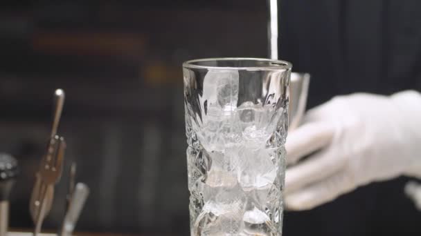 Fazendo um Cocktail de Ice Tea Long Island — Vídeo de Stock