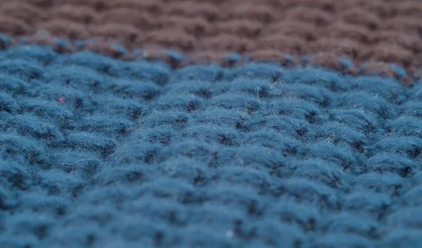Ekstremalne Zbliżenie Wielobarwnej Wełnianej Tkaniny Tekstura Tło Tekstylne Ujęcia Makro — Zdjęcie stockowe
