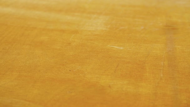 Фонова дерев'яна поверхня столу — стокове відео