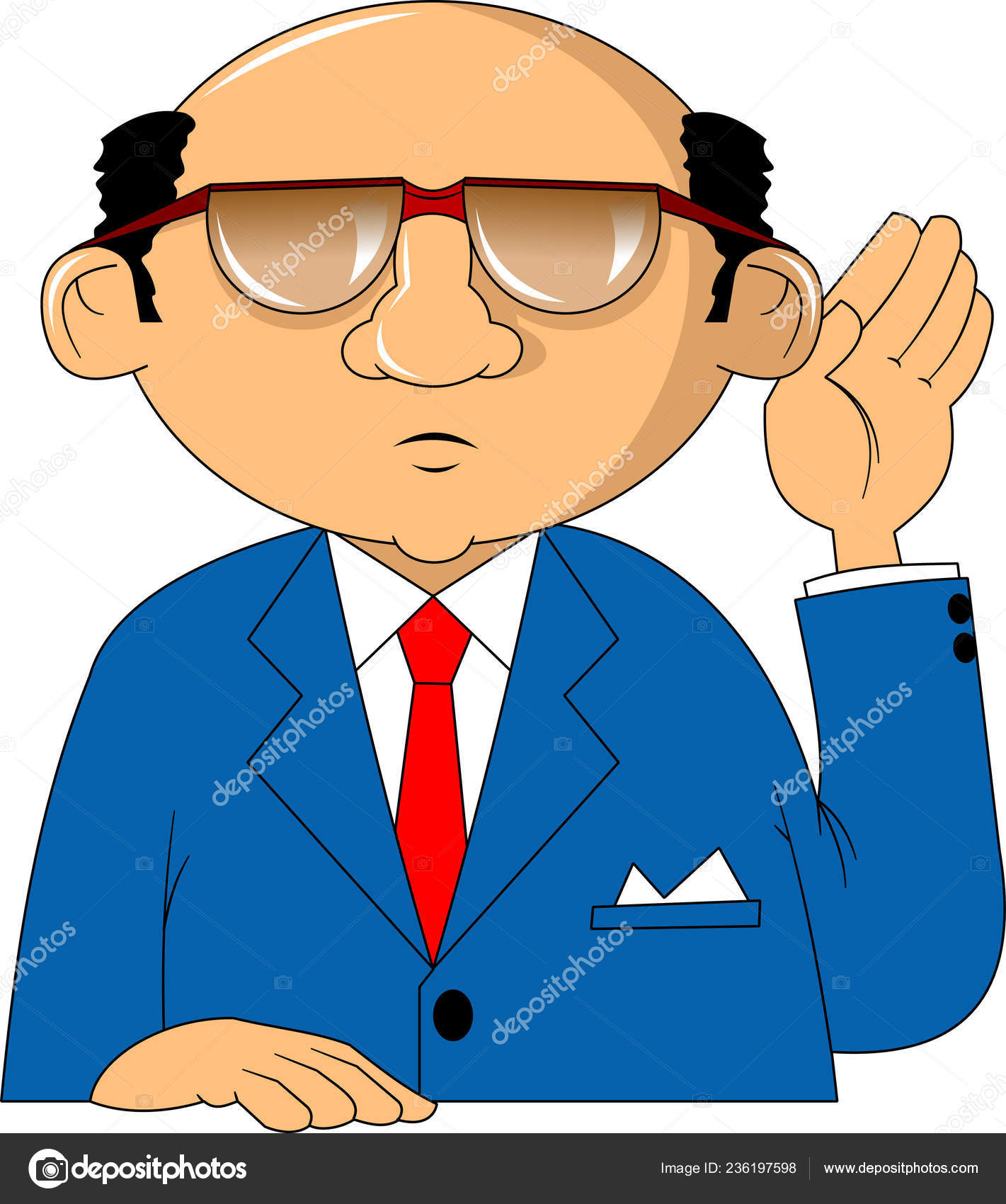 真面目なサラリーマンの対談 ベクトル図を熱心に聞く ストックベクター ©sababa66 236197598, image size:1421x1700