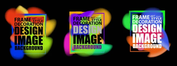 Dynamique Abstrait Fond Fluide Formes Affiche Couvre Ensemble Avec Des — Image vectorielle