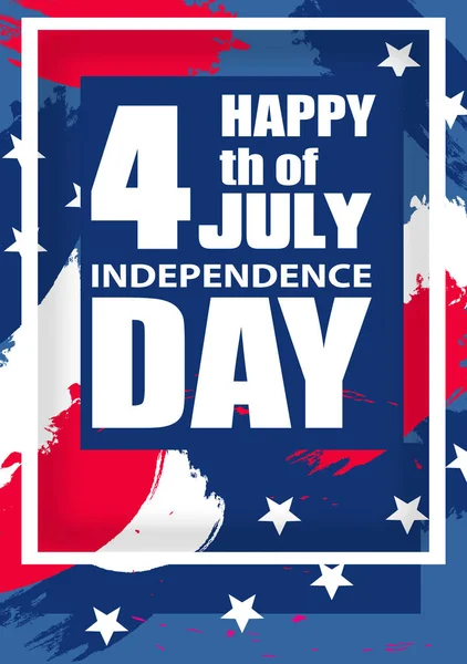 Renkli modern arka plan bağımsızlık günü ABD 4 Temmuz için poster veya başlık sayfası dikey şablon için. Vektör çizim.