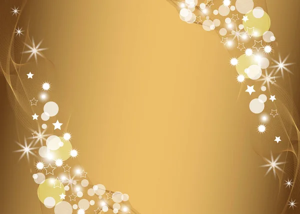 Hermoso Fondo Bokeh Oro Con Destellos Para Navidad Año Nuevo — Vector de stock