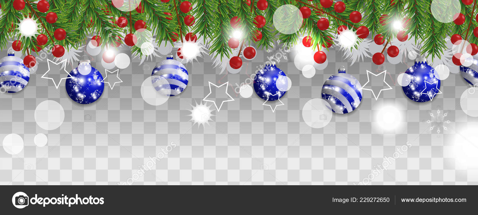 Christmas Happy New Year Border Garland Christmas Tree Branches Blue Stock  Vector by ©NataliaKarebina 229272650, image size:1600x722
