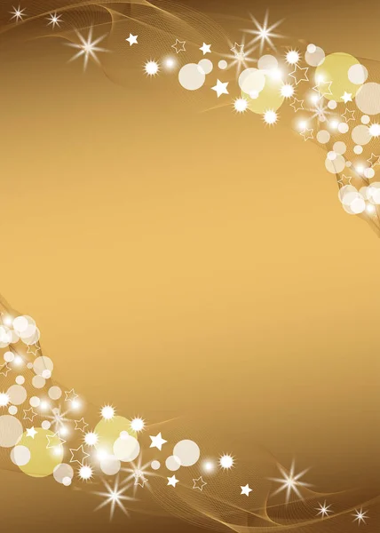 抽象黄金轻背景 Bokeh 垂直假日背景与火花为圣诞节或新年和婚礼 向量例证 — 图库矢量图片