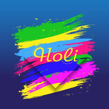 Holi Festivali renkli arka plan. Tasarım öğeleri. Vektör çizim.