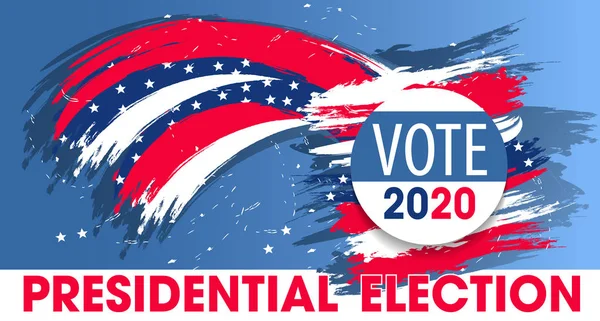 United States of America Presidential Election. Colorful modern banner. Vote 2020 USA dynamic design elements for a flyer, presentations, poster etc. Vector — Stock Vector