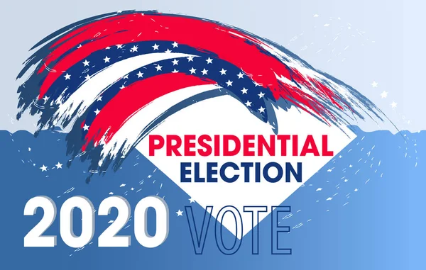 Dynamic design elements for United States of America Presidential Election. Votez 2020 USA pour un dépliant, des présentations, une affiche, etc. Bannière moderne colorée. Vecteur — Image vectorielle