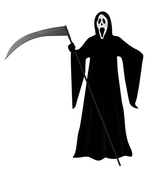 Grim Reaper ізольовано на білому тлі. Векторні — стоковий вектор