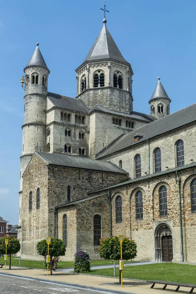 Den Kollegiale Kirke Gertrude Historisk Bygning Nivelles Vallonien Brabant Vallonien - Stock-foto