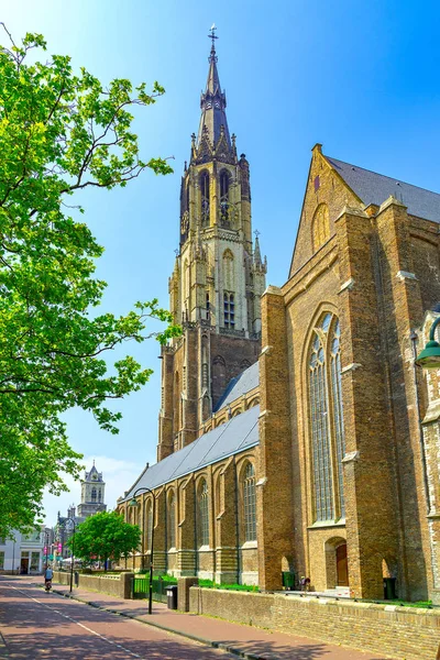 Delft Città Nei Paesi Bassi Nuova Chiesa Luogo Sepoltura Della — Foto Stock
