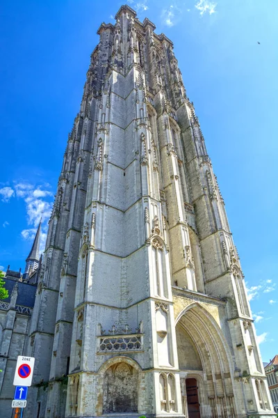 Mechelen Belgien Tornet Rumbold Katedralen — Stockfoto