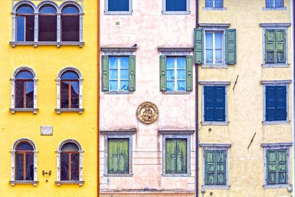 Houses Facade Udine Main Square Friuli Italy — Stock Photo, Image