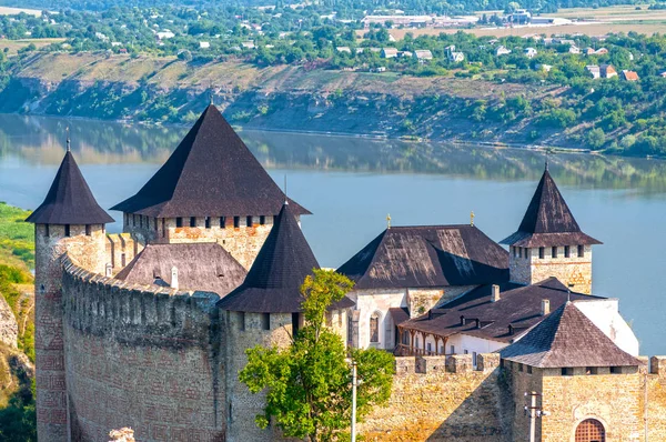 Hotin Khotyn Festung Ukraine Fluss Dniester — Stockfoto