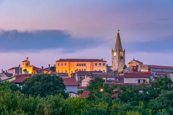 Altstadt Von Valle Bale Istrien Kroatien Der Abenddämmerung — Stockfoto