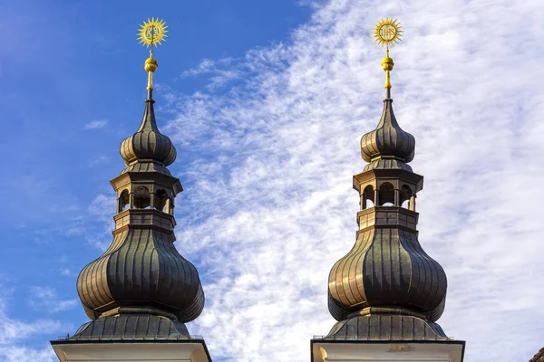 Två Twin Steeple Gurk Katedralen Österrike Provinsen Kärnten — Stockfoto