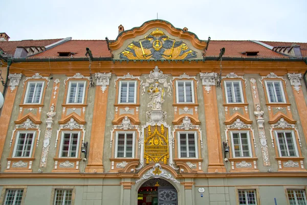 Rådhuset Marknaden Square Sankt Veit Der Glan Österrike Slutet Gotisk — Stockfoto