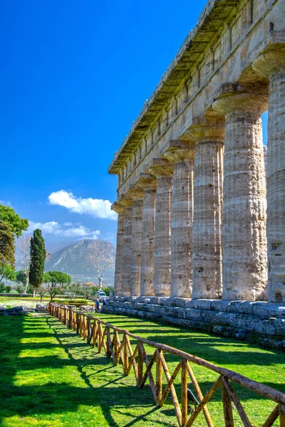 Neptunův chrám, paestum, Itálie — Stock fotografie