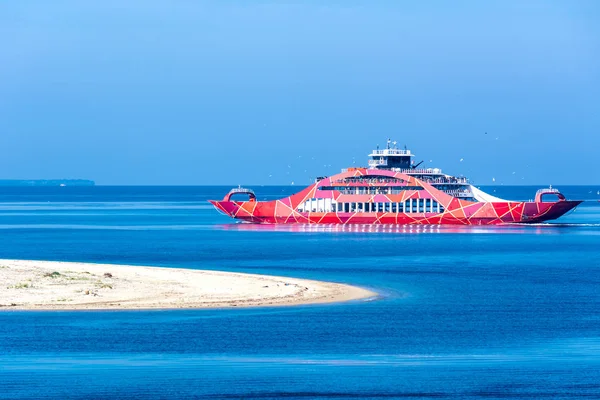 Veerboot op het eiland Thasos in Griekenland — Stockfoto