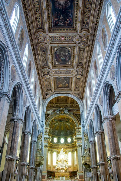 Interieur Van Kathedraal Van Napels Duomo Napoli Santa Maria Assunta — Stockfoto