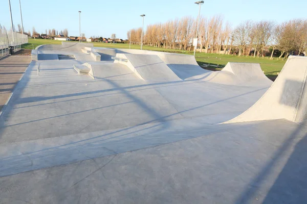 Öffentlicher Skatepark Harwich Essex Für Fahrräder Roller Und Skateboards Beton — Stockfoto