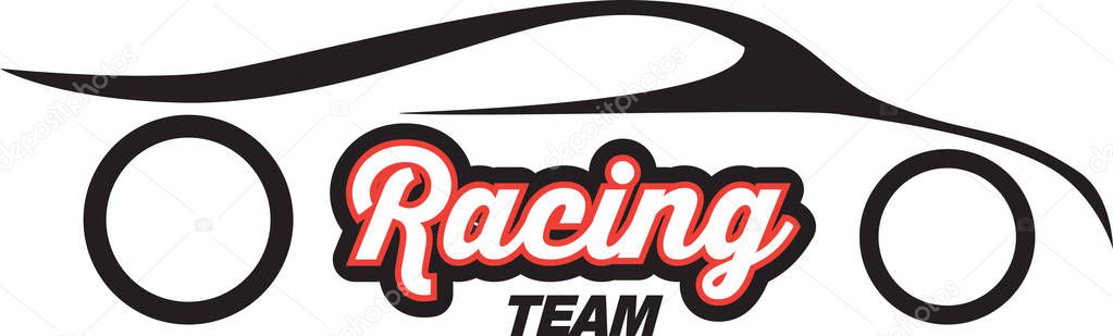 Vector illustration of a logo for motorsports racing team