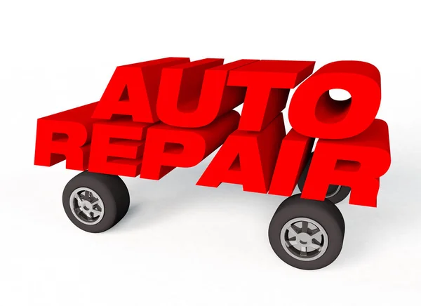 Logo de reparación de automóviles sobre fondo blanco —  Fotos de Stock