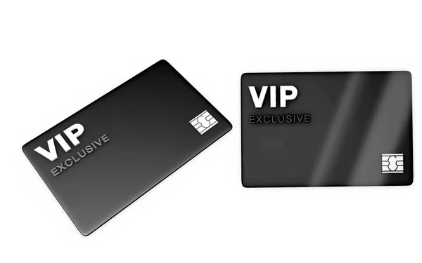 VIP członkowie ekskluzywna karta na białym tle, różne kąty — Zdjęcie stockowe