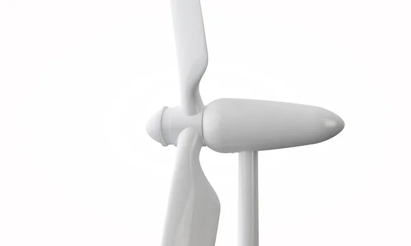 Render Concept Wind Turbine Side View Close Cut Out White — Stock Photo, Image