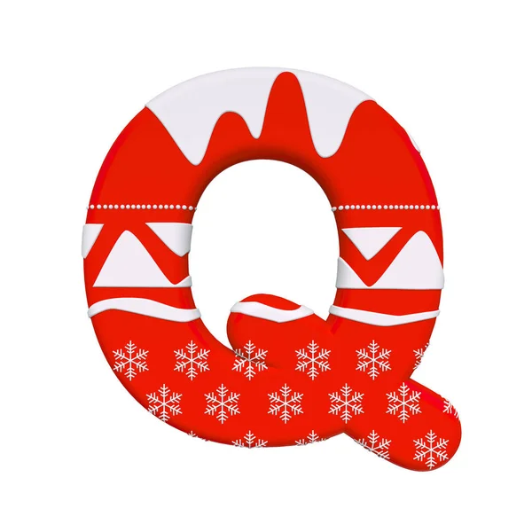 圣诞信函 大写3D 圣诞字体在白色背景下隔离 这个字母表是完美的创意插图相关但不限于圣诞节 圣诞老人 — 图库照片