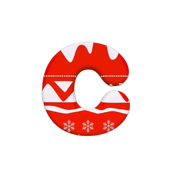 圣诞节字母 小3D 圣诞字体在白色背景下隔离 这个字母表是完美的创意插图相关但不限于圣诞节 圣诞老人 — 图库照片