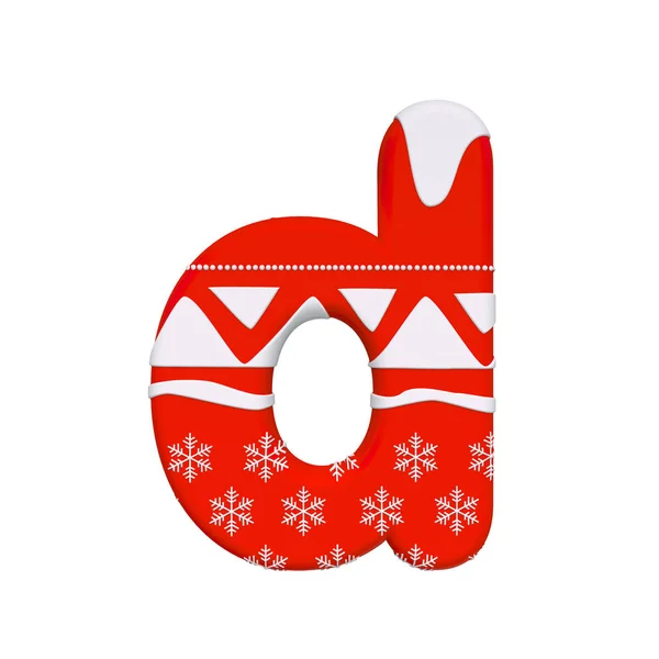 圣诞字母 小写3D 圣诞字体在白色背景下隔离 这个字母表是完美的创意插图相关但不限于圣诞节 圣诞老人 — 图库照片