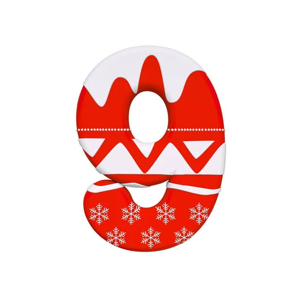 Noel Sayı Xmas Basamağını Beyaz Arka Plan Üzerinde Izole Alfabe — Stok fotoğraf